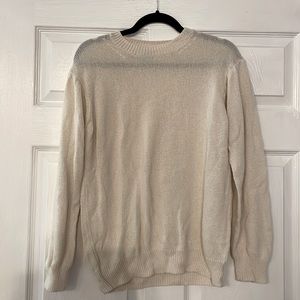 White Sheer Knit Sweater